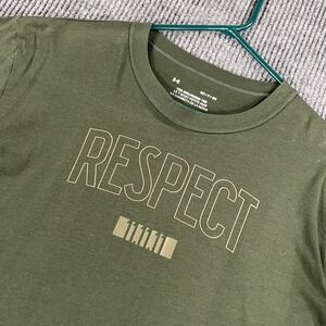 Under Armour Shirt Womens Small Green Project Rock Respect Graphic Short Sleeve